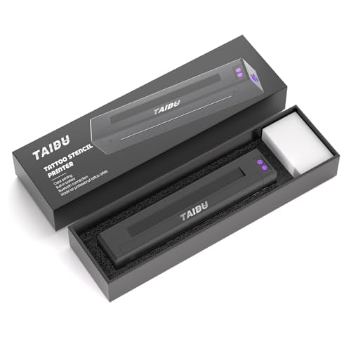 2025 Upgraded P19 Thermal Tattoo Printer with 20 Tattoo Transfer Papers, Realistic Printing; Wireless Bluetooth Compatible iOS/Android Phones