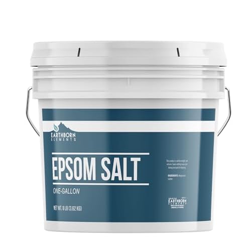 Earthborn Elements Epsom Salt (1 Gallon), Resealable Bucket, Magnesium Sulfate Soaking Solution, All-Natural