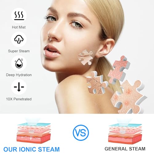 JOSTZHXIN Facial Steamer Nano Ionic Face Steamer with Extendable Arm,Portable Facial Steamer 360¡ÆRotating Nozzle Esthetician Steamer for Personal Care at Home or Salon