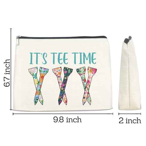 Golf Gifts Makeup Bag, Team Gifts for Women Golf Lover Player Inspirational Gift for Golfers Friendship Birthday Gift for Her Female Friend Zipper Cosmetic Bag Travel Toiletry Pouch for Purse