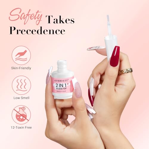 AZUREBEAUTY Dip Powder Liquid Set 15ml/0.5oz Nail Repair Cuticle Oil Multi-Purpose Dip Powder Base Top Coat with Activator, Bond, Cuticle Care for Dipping Kit, No Need Nail Lamp