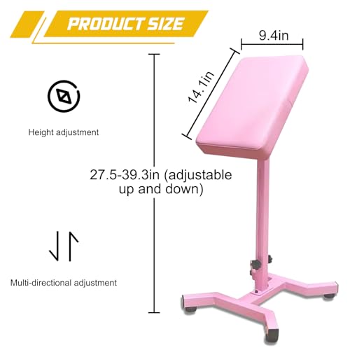 Tattoo Arm Rest Pro - Heavy-Duty 4-Corner Base w/ 360¡Æ Adjustable Height (27"-39") & Artist-Grade Comfort Pad | Folds Flat for Studio Portability | Built for Tattoo Pros