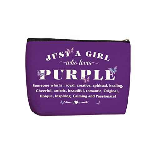 Wenboco Purple Gifts for Women Purples Accessories Purple Stuff Purples Butterfly Gifts Makeup Bag Inspirational Birthday Graduation Gift for Her Female Mother Sister Friends Travel Toiletries Bag