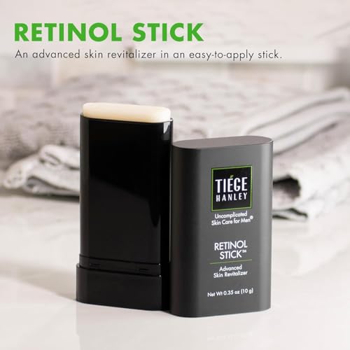 Tiege Hanley Retinol Stick for Men, Anti-Aging Face & Eye Stick With Hyaluronic Acid & Niacinamide, Helps Reduce Appearance of Fine Lines, Wrinkles & Dark Circles, Men¡¯s Skin Care, 0.35 Oz
