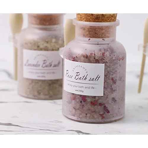 Bath Salt,Himalayan Rose Flower Petals Dead Sea Salt,Lavender and Bergamot Essential Oil,Cleanse,Revitalize,Relaxing,Stress Relief,and Soothes Skin,Best for Good Sleep(260g 9.17oz)