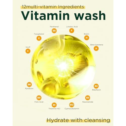 EASYDEW DW-EGF Multi Vita Ampoule Cleanser ? Hypoallergenic Face Wash for Sensitive Skin with High-Concentration EGF Peptide, Multi-Vitamins and Hyaluronic Acid - Ampoule to Bubble Foam, 6.76 fl.oz.