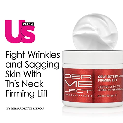 Dermelect Self-Esteem Neck Firming Lift - for Neck and D?collet?, Anti Aging Cream with AHA, BHA, Avocado Oil, Squalene Toning, Hydrating & Firming Treatment for Sagging Skin 2 oz.