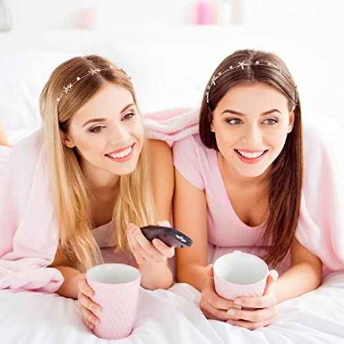 3pcs Rhinestone Starfish Headbands Handmade Pearl Seashell Mermaid Headbands Crystal Hair Hoops Bridal Headpiece Vine Tiara Halloween Beach Wedding Hair Accessories for Bride Women Silver Gold