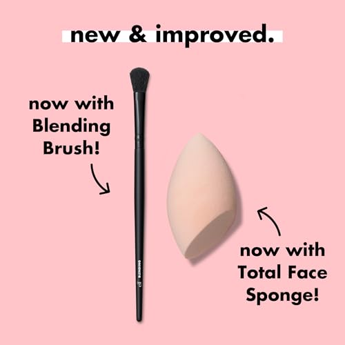 e.l.f. Full Face & Eye Makeup Brush Set with Travel Case, 11 Face & Eye Brushes For Creating A Full Face Makeup Look, Vegan & Cruelty-Free