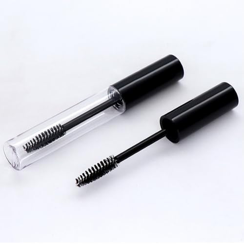 4 Pack Empty Mascara Tube with Eyelash Wand, ForSewian10ml Premium Eyelash Cream Container Bottle with Mini Funnels and Leak Stoppers (black)