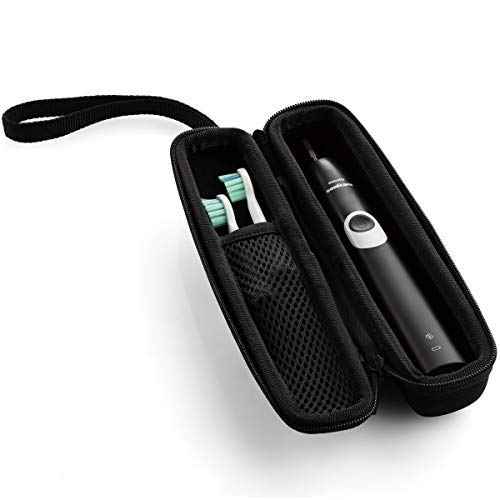 caseling Hard Toothbrush Travel Case Fits Philips Sonicare Protective Clean 4100 Sonicare 2 Series Portable Toothbrush Holder with Easy Grip Carry Strap (Small (Great for Travel))