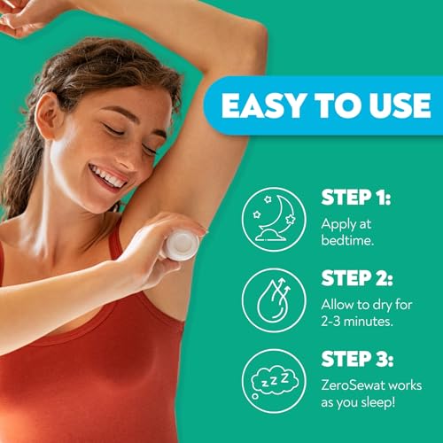ZeroSweat Antiperspirant Deodorant | Clinical Strength Hyperhidrosis Treatment - Reduces Armpit Sweat 1.2 Fl.Oz (1 Pack)