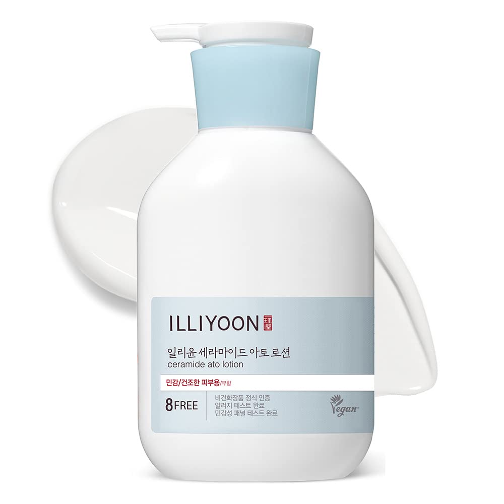 Illiyoon Ceramide Ato Lotion & Top to Toe Wash Set - Korean Moisturizing Duo for Sensitive Skin | Deep Hydration & Soothing Care