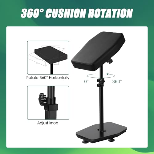 Black Tattoo Armrest Stand Adjustable Height, Professional Design and Sturdy Base