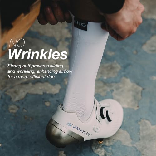 Has10 - Running & Cycling Performance Socks, Elite Level, Lightweight (US, Alpha, Large, Regular, Regular, Black - 3 pairs)