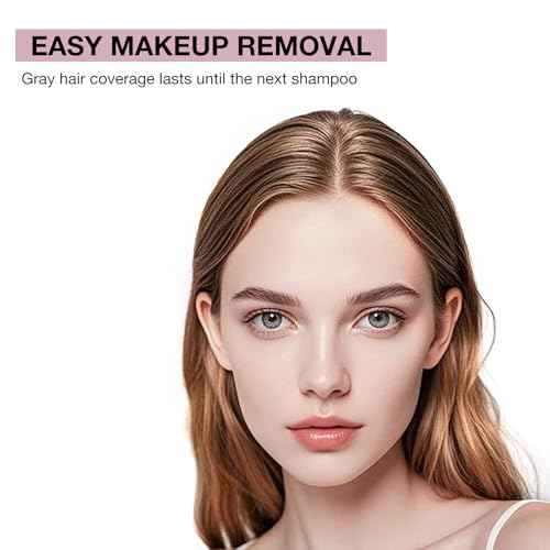 Root Touch Up Hair Color, 3 In 1 Gray Hair Concealer Stick with Precision Applicator, Temporary Hairline Filler, Multi-Purpose Mascara for Eyebrow and Beard£¨Light Brown£©