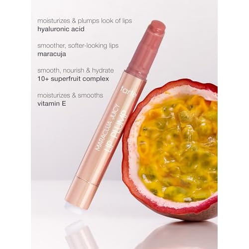 tarte maracuja juicy lip plump ? Hydrating & Volumizing Lip Plumper Gloss Balm with Nourishing Hyaluronic Acid & Vitamin E, Plumps & Moisturizes, Vegan & Cruelty-Free