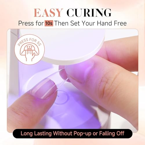 UNA GELLA Gel Nail Glue, Solid Nails Gl ue Gel 40ml Lamp Curing Needed Soak Off G LUE Strong Nail G LUE G el for Acrylic Fake Nails Tips Extension Press On Nails for Gelly Tips