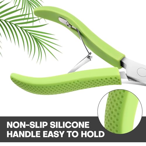 Cuticle Trimmer, Professional Nail Cuticle Cutter, Stainless Steel Cuticle Remover Nippers with Non-Slip Silicone Handle, Manicure Tools for Nail Care£¬Cuticle Clipper for Nails Dead Skin.