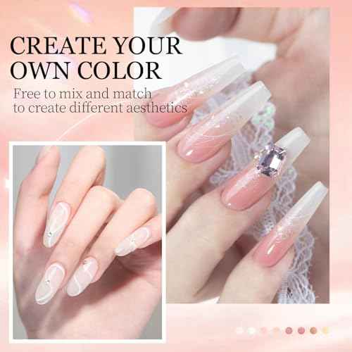Nail Kit For Beginners With Everything Acrylic Nail Kit With Drill & Lamp Glitter Powder DIY Salon For Women