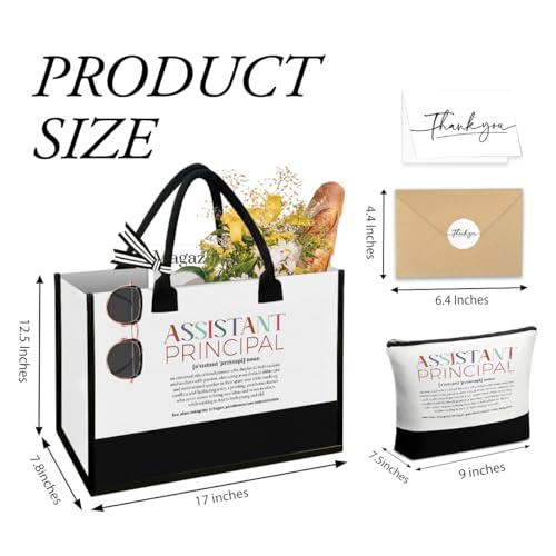 Linen Tote Cosmetic Bag Set Thank You Appreciation Mother's Day Birthday Gifts for Women