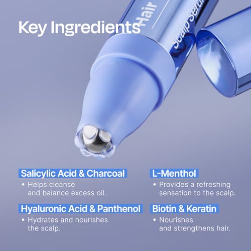 Celladix Hair Boosting Scalp Serum ? Hair Growth Roll-on Tonic with Rosemary, Biotin, Spicules Hyaluronic Acid & Panthenol ? For Women & Men ? Supports Healthy Scalp & Fuller Hair 0.5 fl oz