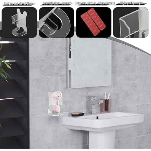 Beautyflier Electric Face Scrubber Holder, Clear Acrylic Holder Compatible with Clarisonic Mia 2 Cleaning Cleanser, Great for Massaging and Deep Cleansing (Holder Only)