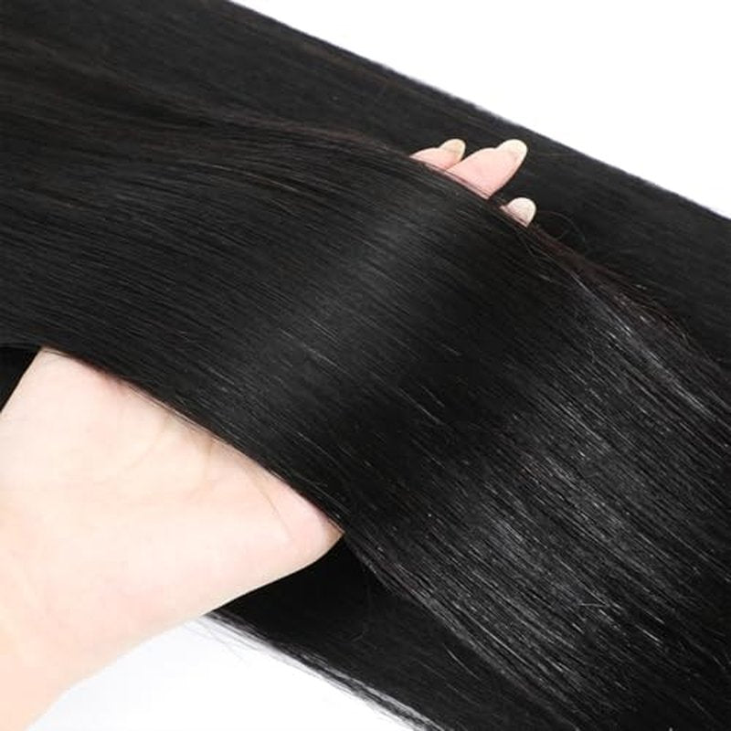 16A Raw Human Hair Bundles 100% Burmese Virgin Straight Bundles Human Hair, Sliky Boutique Extensions, Can Be Dyed and Restyled, Full Ends, Vertical Smooth (Straight 1 Bundle, 18 Inch)