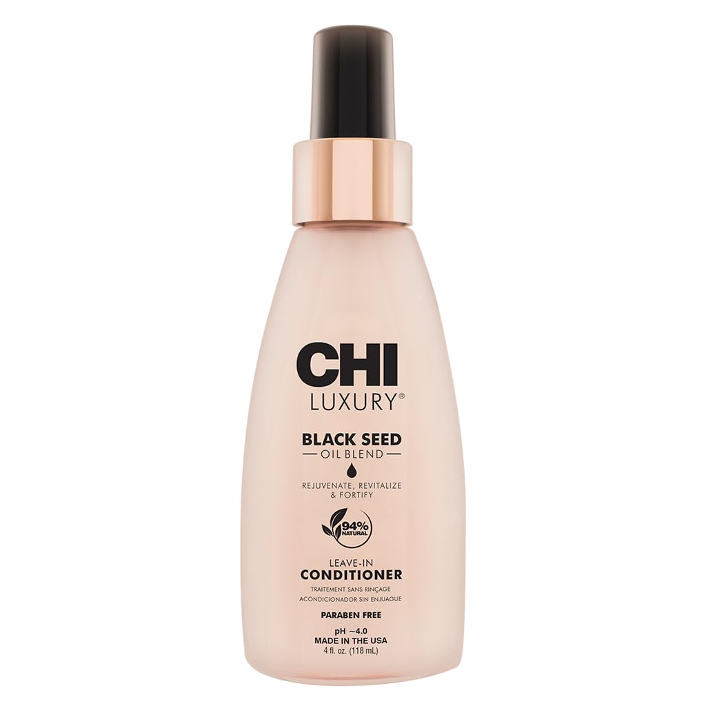 CHI Luxury Black Seed Oil Leave-In Conditioner - Moisturizing Treatment for Stronger Hair | 4 Oz, Sulfate & Paraben-Free