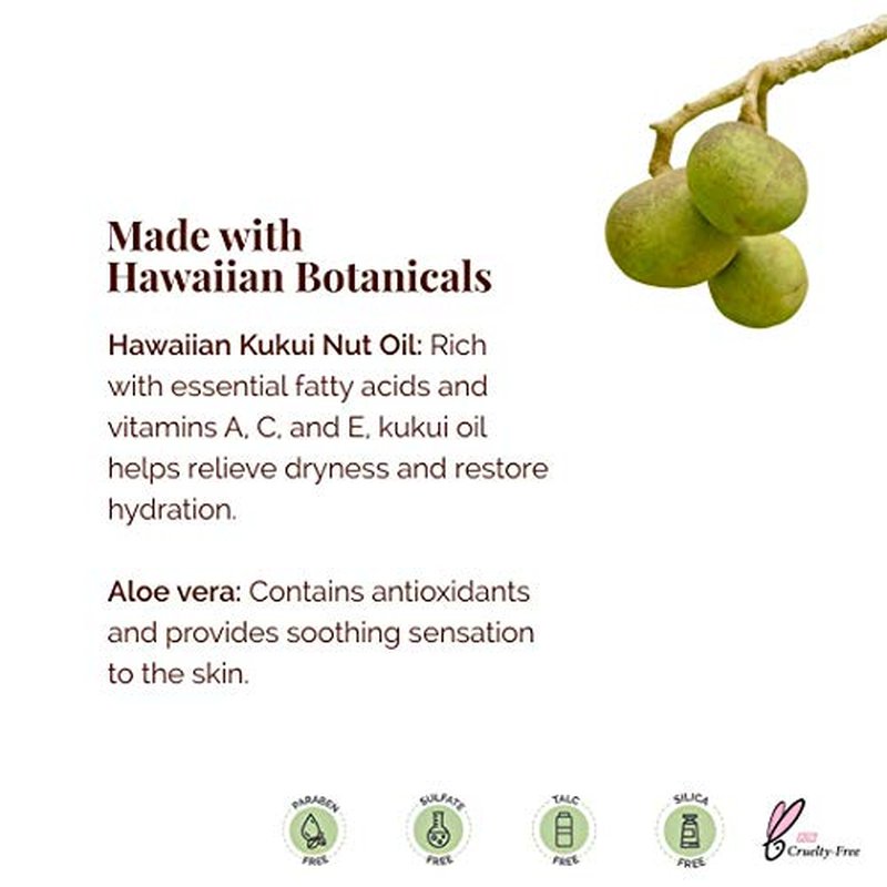Hanalei Cruelty-Free Kukui Oil Body Lotion ? Paraben-Free, Dye-Free Moisturizer with Kukui Nut Oil, Shea Butter & Jojoba for Hydrated, Soft, Nourished Skin ? Travel-Friendly Size 80 ml