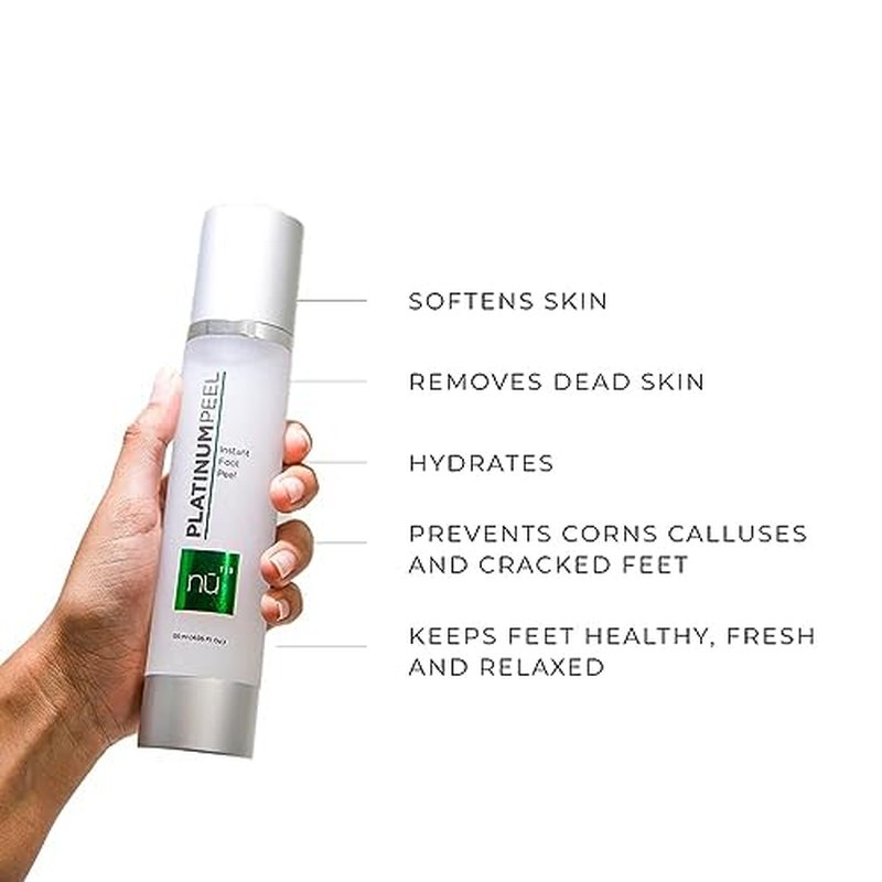 nu119 How to Get Soft Feet | Foot Care Kit Includes 120ml Instant Foot Peel Spray for Calluses Removal, Softening Balm & File | Professional Products to Make Your Feet Soft