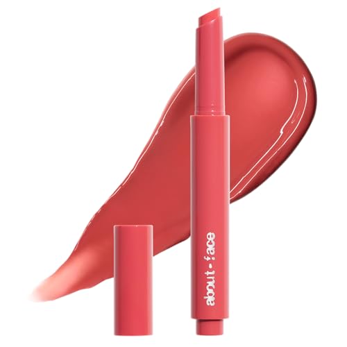 aboutface Cherry Pick Lip Color Butter ? High-Shine, Hydrating Lip Balm with Pomegranate Flower Extract & Cherry Butter ? Vegan, Cruelty-Free, Clean Beauty ? 0.06 oz (Guava Crush ? Pinky Coral)