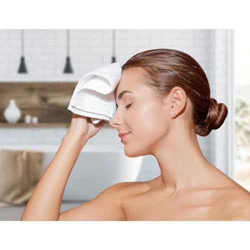 Avalon Towels Cotton Washcloths ? (Pack of 36) Size 12x12 Inches, 100% Ring Spun Cotton, Absorbent, Soft Face Towels, Gym Towels, Hotel and Spa Quality, Reusable Fingertip Towels (White)