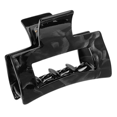 France Luxe Cutout Rectangle Claw Clip - Nacro Black