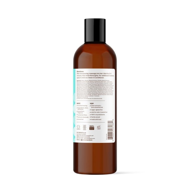 Everyone Hair Care Conditioner - Coconut & Lemon Mighty, 12 fl oz Bottle, Wash & Leave In Hydrating Conditioner, Deep Moisturizing, Sulfate Free & Paraben Free