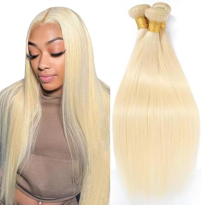 Blonde Human Hair Bundles 613 Straight Bundle Brazilian Virgin Remy Hair 3 Bundles 28 28 28 Inch 613 Loose Wave Bundle