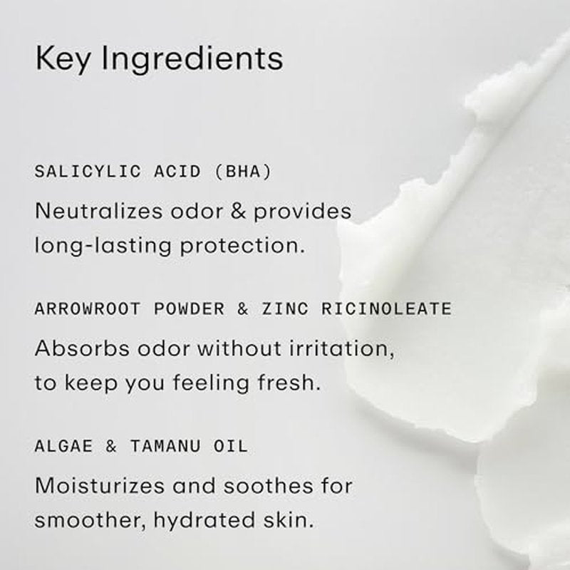PHLUR Vanilla Skin Natural Deodorant - 48 Hour Odor Protection Natural Baking Soda Free & Aluminum Free, Salicylic Acid, Arrowroot Powder, Algae & Tamanu Oil - No Residue or Irritation