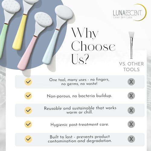 Serum Applicator for Face Applicator Only Reusable Skincare Applicator Serums, Oils, Medicated Ointments, Sunscreen, Makeup, Face Cream Applicator, Cooling & Warming Face Massager Tool by LUNAESCENT