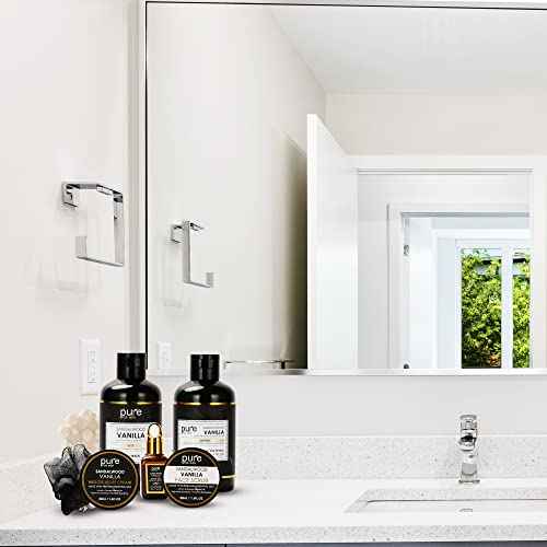 Pure Mens Bath and Body Gift Set. 7 Pc Natural Spa Gift Basket for Men. Spa Gift Set is #1 Ideal Gift for Men That Care about themselves!