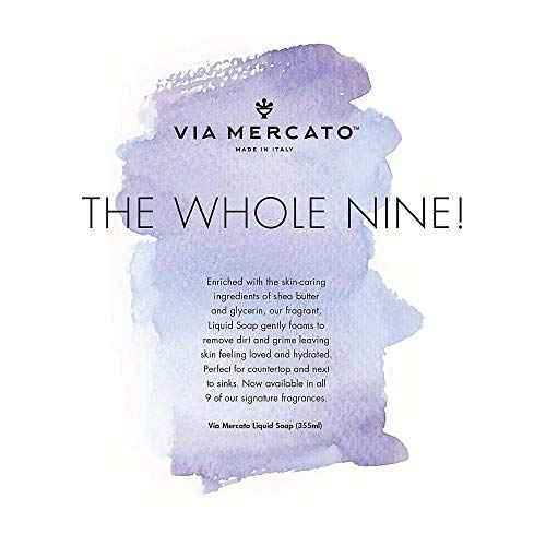 Via Mercato Liquid Soap, Shea Butter Enriched (12 oz), No. 7 - Peach, Fig Blossom & Rose