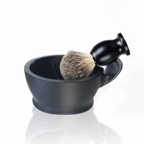 Shaving Brush Set for Men,2 in 1 Shaving Brush Set Includes Pure Badger Shaving Brush and PLA Shaving Bowl (Set2)