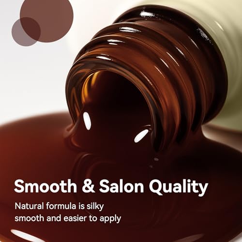 MEGIOR Jelly Sheer Tortoise Gel Nail Polish 15ML Caramel Transparent Colors Hot Cocoa Amber Soak Off UV Light Cure Long Lasting Gel Polish for Women Girls Manicure Nail Art Salon DIY at Home