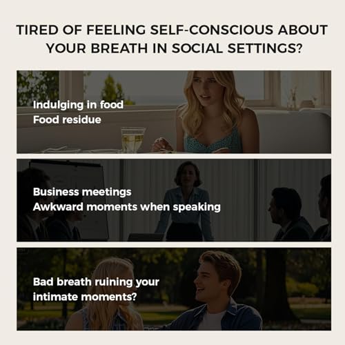 Smart Electric Oral Spray - Probiotic Mouth Spray Fresh Breath, Alcohol Free Breath Spray for Bad Breath, Rechargeable, Travel Size, Various Flavors with 3 Flavors Cartridges