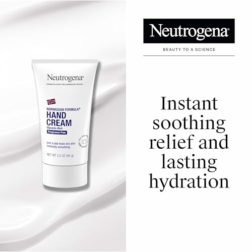 Neutrogena Norwegian Formula Moisturizing Hand Cream & Lotion for Dry Hands, Fragrance Free Glycerin Concentrated Relief, Over 200 Uses, 6 Pack, 2 oz Each (Total 12 Fl Oz)