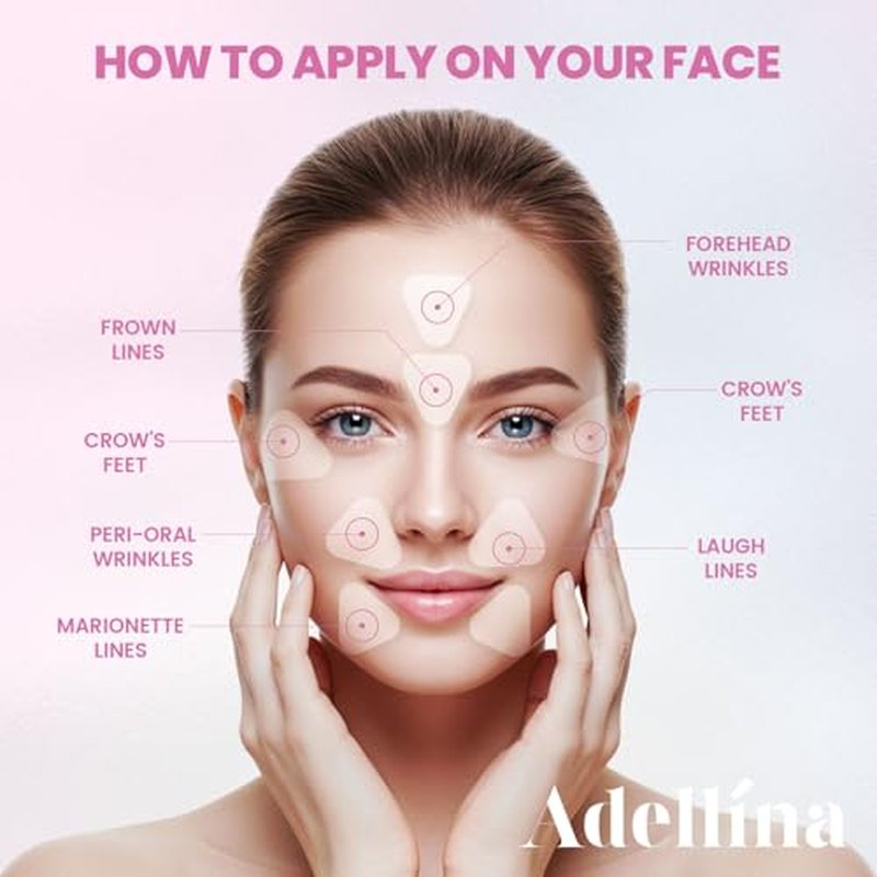 New Anti Facial Wrinkle Patches: Anti Wrinkle Patches Overnight - Smile Line Pathces - Facial Wrinkle Patche for Forehead, Smile Line, Under Eye 144 Pcsx 1Pack
