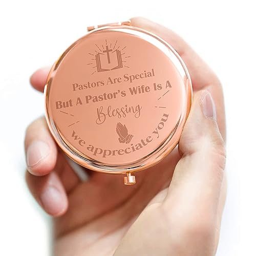 Pastor Wife Appreciation Gifts, Pastor's Wife Gifts, Religious Gift for Minister's Wife, Thank You Gift for Pastor Wife, Thanksgiving for Pastors Wife Makeup Compact Mirror