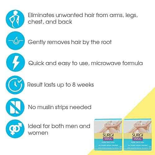 Surgi-wax Hair Remover For Bikini, Body & Legs, 4-Ounce Boxes (Pack of 3)