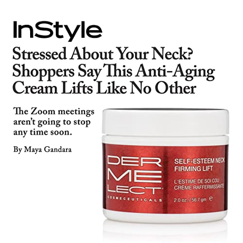 Dermelect Self-Esteem Neck Firming Lift - for Neck and D?collet?, Anti Aging Cream with AHA, BHA, Avocado Oil, Squalene Toning, Hydrating & Firming Treatment for Sagging Skin 2 oz.