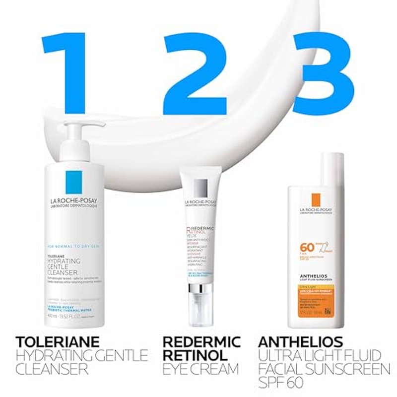 La Roche-Posay Redermic R Eyes Retinol Eye Cream, Anti-Aging Eye Cream to Reduce Wrinkles and Dark Circles With Pure Retinol and Caffeine, 0.5 Fl Oz (Pack of 1)