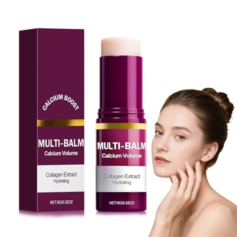 Calcium Multi Balm Stick, Calcium Volume Multi Balm, Korean Collagen Moisturing Stick, Firming & Moisturizing, Korean Skincare, Anti-Wrinkle, Hydrating, Lifting Cream for Eyes, Face & Neck-1Pcs.